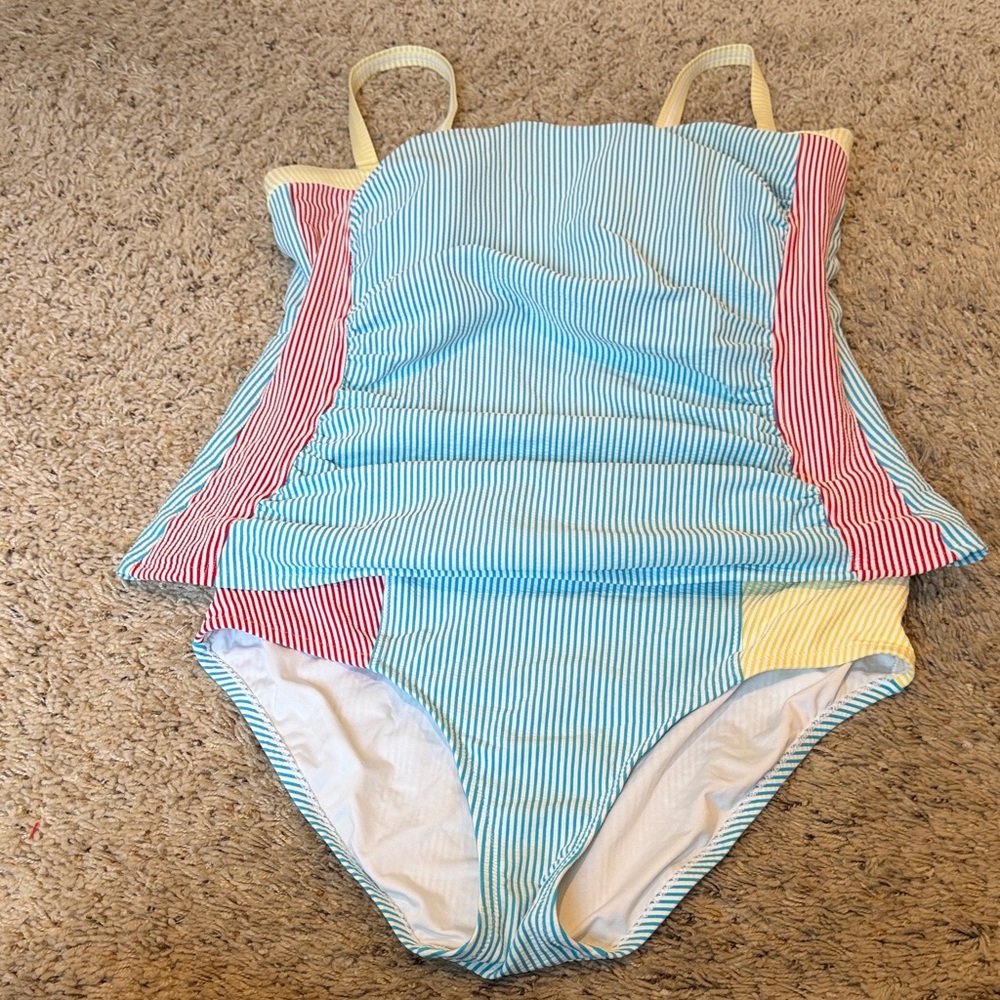 Striped Multicolor Tankini Swimsuit